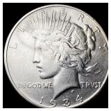 1934 Silver Peace Dollar CLOSELY UNCIRCULATED
