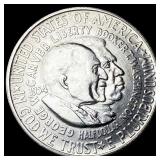 1954-S Silver Half Dollar Booker T. Washington/Car