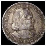 1893 Silver Columbian Half Dollar NEARLY UNCIRCULA
