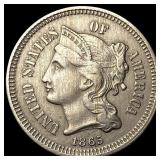 1865 Nickel Three-Cent Piece CLOSELY UNCIRCULATED