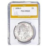 1898-S Morgan Silver Dollar PGA MS64