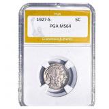 1927-S Buffalo Nickel PGA MS64