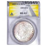1904-O Morgan Silver Dollar ANACS MS63