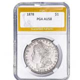 1878 Morgan Silver Dollar PGA AU58