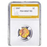 1947 Wheat Cent PGA MS67 RD