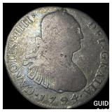1794 Mexico Spanish Colony Silver 4 Reales NEARLY