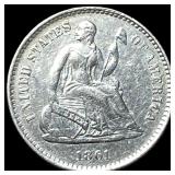 1861 Silver Half Dime CLOSELY UNCIRCULATED