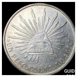 1903 Mexico Silver 1 Peso NEARLY UNCIRCULATED