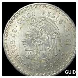 1948 Mexico Silver 5 Pesos UNCIRCULATED