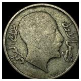 1931 Iraq Silver 50 Fils NEARLY UNCIRCULATED