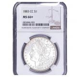 1883-CC Morgan Silver Dollar NGC MS66+