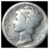 1921-S Silver Mercury Dime NICELY CIRCULATED