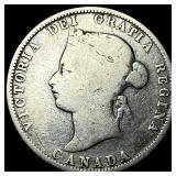 1874 Canada Silver 25 Cents - Victoria NEARLY UNCI