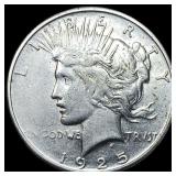 1925-S Silver Peace Dollar CLOSELY UNCIRCULATED