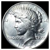 1921 Silver Peace Dollar CHOICE AU