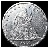 1871 Silver Half Dollar (Seated Liberty) CLOSELY U