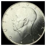 1938 Sweden Silver 2 Kroner UNCIRCULATED