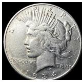 1934 Silver Peace Dollar NEARLY UNCIRCULATED