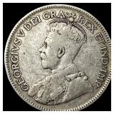 1936 Canada Silver 25 Cents - George V NEARLY UNCI