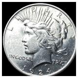 1924 Silver Peace Dollar CHOICE BU