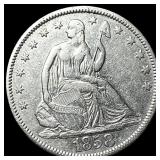 1858 Seated Liberty Half Dollar CHOICE AU