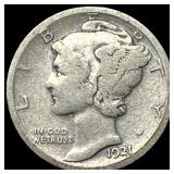 1921-D Silver Mercury Dime LIGHTLY CIRCULATED