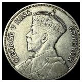1934 New Zealand Silver Florin NEARLY UNCIRCULATED