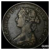 1862 Great Britain Half-Penny NEARLY UNCIRCULATED