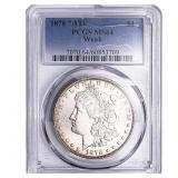1878 7/8TF Morgan Silver Dollar PCGS MS64 Weak