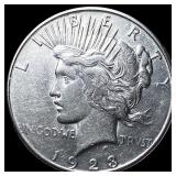 1923-S Silver Peace Dollar CHOICE AU