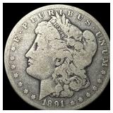 1891-CC Silver Morgan Dollar LIGHTLY CIRCULATED