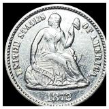 1872 Silver Half Dime CLOSELY UNCIRCULATED
