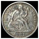 1883 Seated Liberty Dime NEARLY UNCIRCULATED