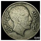 1931 Iraq Silver 50 Fils NEARLY UNCIRCULATED