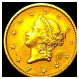 1852 $1 Gold Dollar Type 1 CHOICE AU