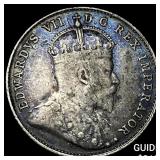 1905 Canada Silver 10 Cents - Edward VII NEARLY UN