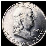 1949-D Silver Half Dollar Franklin CHOICE BU