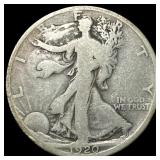 1920-D Silver Walking Liberty Half Dollar NICELY C