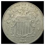 1866 Shield Nickel CLOSELY UNCIRCULATED
