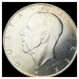 1938 Sweden Silver 2 Kroner UNCIRCULATED