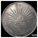 1903 Mexico Silver 1 Peso NEARLY UNCIRCULATED