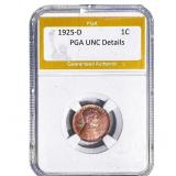 1925-D Wheat Cent PGA UNC Details
