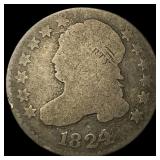 1824 Capped Bust Dime NICELY CIRCULATED