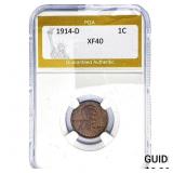 1914-D Wheat Cent PGA XF40