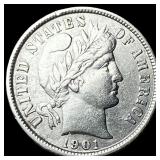 1901 Silver Barber Dime CLOSELY UNCIRCULATED