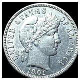 1901 Barber Dime CLOSELY UNCIRCULATED