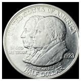 1923-S Silver Monroe Doctrine Half Dollar NEARLY U