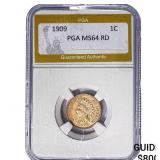 1909 Indian Head Cent PGA MS64 RD