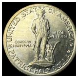 1925 Silver Lexington-Concord Half Dollar GEM  BU