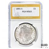 1891-S Morgan Silver Dollar PGA MS63